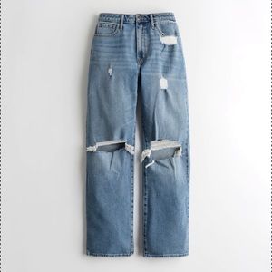 NEW hollister ultra high rise dad jeans